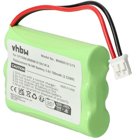 vhbw Akku kompatibel mit Motorola MBP853, MBP30, MBP668PU, MBP668CONNECTPU, MBP668 schnurlos Festnetz Telefon (700 mAh, 3,6 V, NiMH)