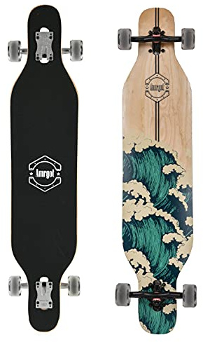 WiiSHAM profesional velocidad Downhill Drop Through Longboard completa skateboard con libre t-tools.