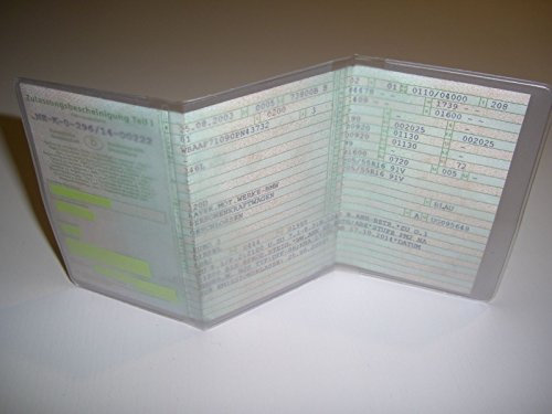 schildEVO Fahrzeugschein Hülle 3-teilig | Schutzhülle | KFZ Schein | Führerschein Tasche