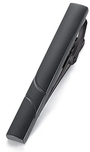 HONEY BEAR Hochwertig Herren Krawattennadel Krawattenklammer Tie Clip aus Edelstahl,5.4cm (schwarz)