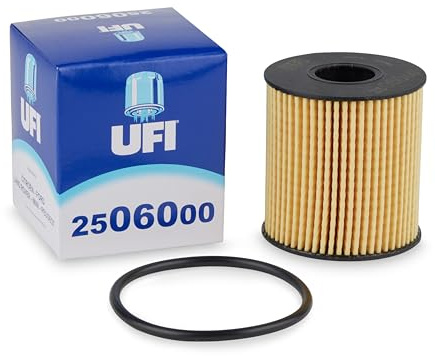 UFI Filters, Filtro Olio 25.060.00, Filtro Olio per Ricambio, Adatto a Auto, Applicabile su Diversi Modelli Citroen, Fiat, Ford, Jaguar, Lancia, Land Rover, Mini, Opel, Peugeot, Toyota e Volvo
