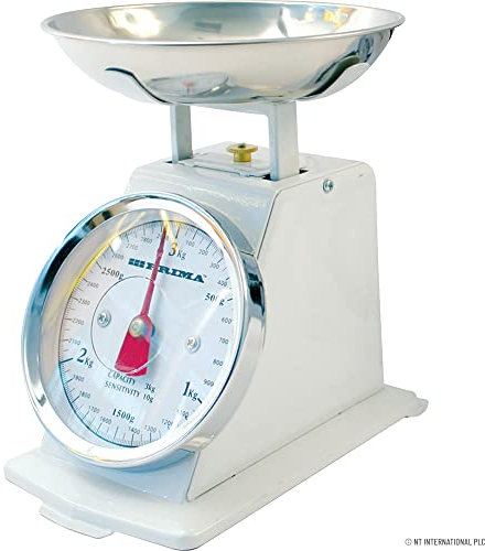 3kg Mechanical Kitchen Scale - Cream