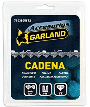 Garland 7103805872 - Cadena 3/8’’-0.058’’ - 72 Eslabones para Motosierras