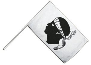 Digni Drapeau France Corse sur hampe - 60 x 90 cm
