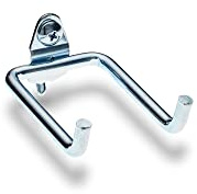 DuraHook 2-3/4 In. Double Rod 80 Degree Bend 1/4 In. Dia. Zinc Plated Steel Pegboard Hook for DuraBoard, 10 Pack