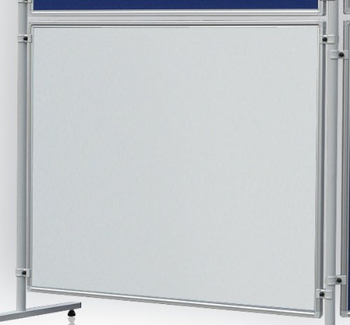 FRANKEN EL-UTS120 Tableau Mural écologique laqué, des Deux côtés, inscriptible, effaçable à Sec, magnétique, avec Cadre en Aluminium, Tableau d'information à Combiner avec des colonnes, 120 x 120 cm