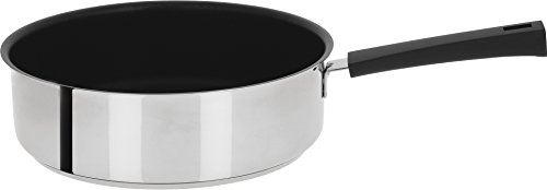 Cristel Mutine Fixe – Cacerola de Acero Inoxidable con Revestimiento Antiadherente Exceliss – Diámetro en cm: 24 – Contenido en l: 3,3 – Negro