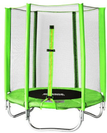 SixBros. SixJump Trampolino da giardino 1,40 m, trampolino per bambini incluso rete di sicurezza, outdoor-trampolino verde, robusto & impermeabile all’acqua, imbottita copertura bordo T140/1821
