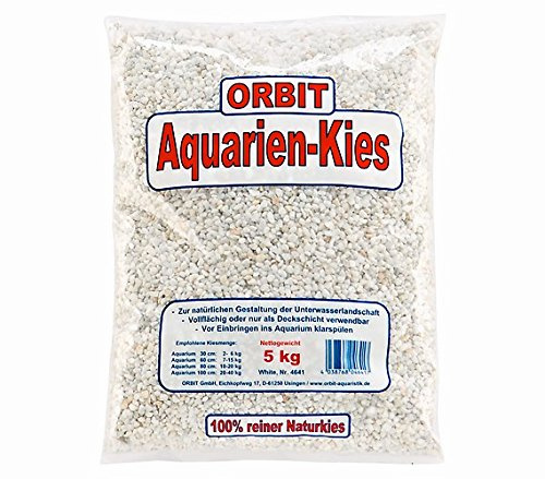 15 kg Bodengrund Aquariumkies Naturkies Kies Farbe weiss