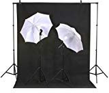 ePhoto Photography Portrait Video Home Studio Light Lighting Kit with Background Support Stand Carrying Case included by ePhotoINC TB69B
