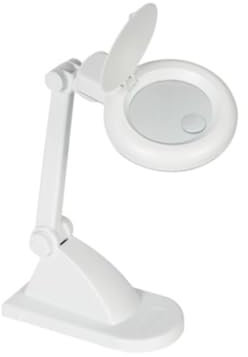 Velleman Lampe-loupe, Lampe économique Ronde de 12 W, dioptrie 3 + 12, idéale pour Travail de précision, Blanche