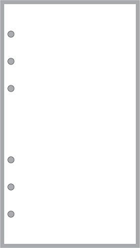 Blanko-Seiten für Filofax-Notizbuch, Größe und gelocht, 9,4 x 17,1 cm