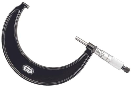 Starrett Outside Micrometer with Micro-Lapped Measuring Faces, Satin Chrome Finish and Advanced Sleeve Design - Quick and Easy Adjustment, .001 Graduations - 436.1XRL-5