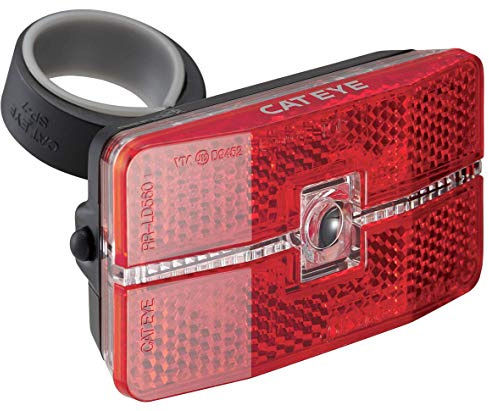 CATEYE Reflex Auto Safety Light – Motion-Activated 5 LED Rear Bike Light, 180 Degree Visibility Built-in Reflector, IPX4 Waterproof, Long AAA Battery Life, Fits Road, Hybrid & Commuter Bikes