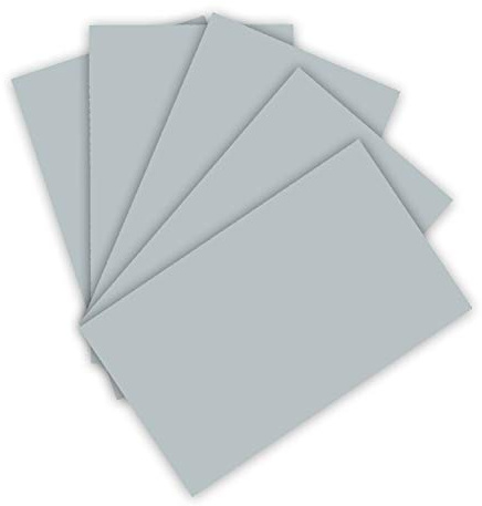folia 6122/4/60 - Tonkarton 220 g/m², Bastelkarton in Silber, DIN A4, 100 Blatt, als Grundlage für zahlreiche Bastelarbeiten