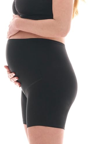 Herzmutter Mutande Gravidanza Cotone - Mutandine Premaman - Guaina maternità - Biancheria Intima Maternitá - Slip per Futura Mamma - 5000 (L, Nero)
