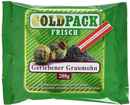 Goldpack Frisch geriebener Graumohn, 10er Pack (10 x 200 g)