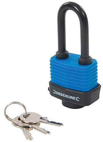 Silverline Lucchetto resistente agli agenti atmosferici con arco lungo 48 mm