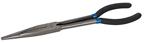 Silverline 993033 - Pinza a punta per elettronica, curva ed extra lunga