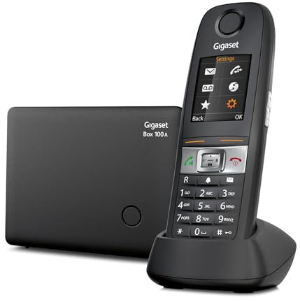 Gigaset E630 - Teléfono DECT Inalámbrico para conexión a una base DECT existente - Resistente al gua y al polvo (IP65), Negro [Versión Española]