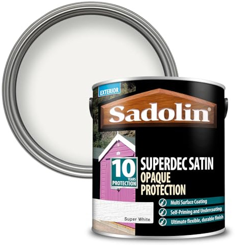 Sadolin Superdec ogenomskinligt träskydd 1 liter – supervit satin