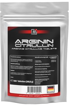 L-Arginin + L-Citrullin - 200 Tabletten- 1000 mg pro Tabletten - Citrullin + Arginin im 1:1 Verhältnis - Premium Aminosäuren - Laborgeprüfte Qualität - Athletics Body