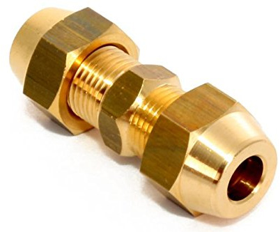 Klimaanlage Split Verbindungsnippel Set 5/8 Zoll inkl Muttern Messing