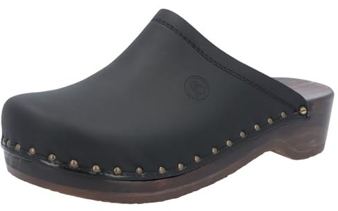 Berkemann Unisex Holz Clogs Glattleder medium Fußbett: Nicht herausnehmbar