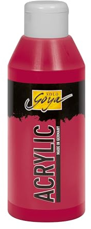 KREUL 84210 - Solo Goya Acrylic weinrot, 250 ml Flasche, cremige vielseitig einsetzbare Acrylfarbe in Studienqualität, auf Wasserbasis, schnell und matt trocknend, gut deckend, wasserfest