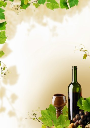 Motiv Briefpapier (Wein-5004, A4, 100 Blatt). Einseitig bedrucktes Briefpapier, sehr gut beschreibbar, für alle Drucker/Kopierer geeignet