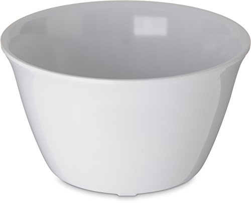 Carlisle FoodService Products Dallas Ware Reusable Plastic Bowl Bouillon Cup Bowl for Home and Restaurant, Melamine, 8 Ounces, White, (Pack of 24)