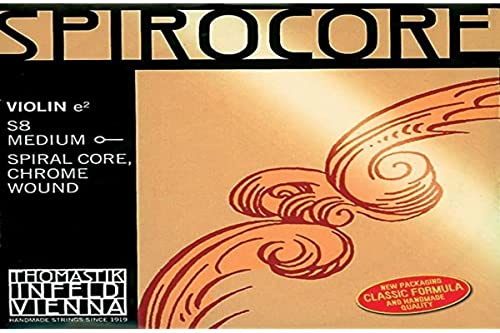 Thomastik Einzelsaite für 4/4 Violine Spirocore - E-Saite Spiralseil Kern, Chromstahl umsponnen, stark