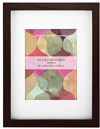 MCS Art Frame with Mat Opening, Walnut, 9 x 12 in