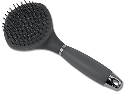 WALDHAUSEN Langhaarbürste mit Gelgriff, schwarz