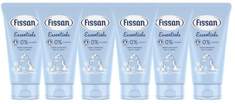 FISSAN - Crema Idratante Viso e Corpo - Formula Per Pelle di Neonati e Bambini - 0% Coloranti, Petrolati, Alcol etilico - Dermatologicamente Testata - 6 Confezioni - 150ml