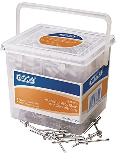 Draper 37659 - Remaches, tamaño: 4.8x10.2mm, pack de 800