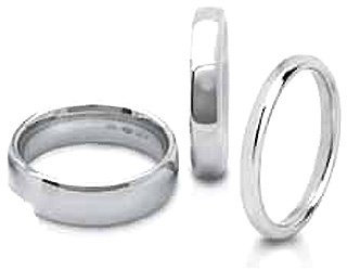 Trauring in Platin 950/000, Breite 3,0mm - Ringgröße 55 5,2 Gramme