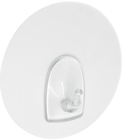 Metafranc Hafthaken Ø 68 mm - transparent - 1 Stück - Zur Befestigung auf allen glatten Oberflächen - Ohne Kleben & Bohren / Wandhaken für Küche & Badezimmer / Dekohaken / Fensterhaken / 214717 Weiß