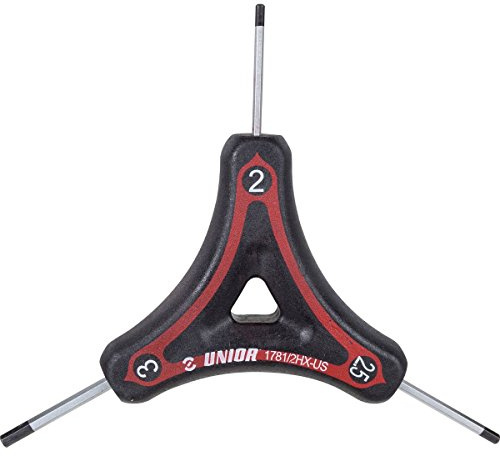 Unior Fahrradwerkzeuge-2362008501 Fahrradwerkzeuge Rot 2, 2,5-3 m | Unior Y-Sechskantschlüssel-Set 2/2,5/3 mm – langlebige metrische Legierungswerkzeuge