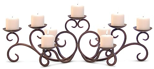 Pilgrim Home and Hearth 17502 Hawthorne Fireplace Candelabra Candle Holder, Distressed Bronze