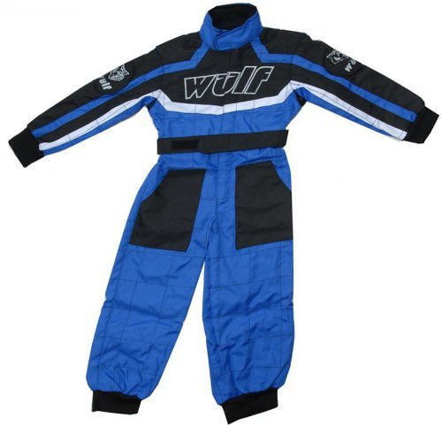 Wulfsport Wulf Cub Kids Quad Overall Racing Jump Suit (Junior Medium 7-8 Years, Blue)