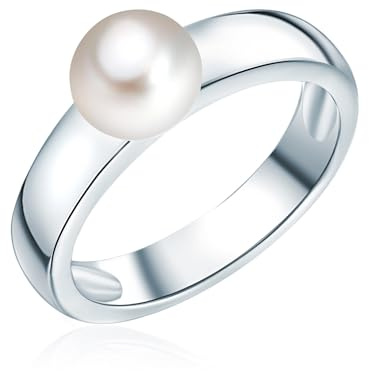 Valero Pearls Anillo para Mujer Plata de ley 925 Perlas