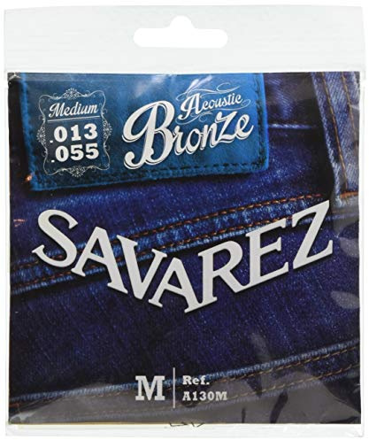 Savarez Saiten 668586 für Akustikgitarre Acoustic Bronze Satz A130M Medium .013-.055