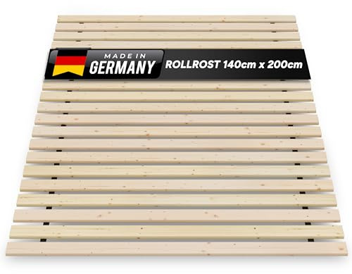 TUGA - Holztech Rollrost 140 x 200 cm 20mm 300kg Lattenrost Rolllattenrost Premium Qualitätsarbeit aus Deutschland