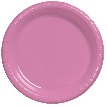 Club Pack of 240 Candy Pink Disposable Plastic Party Lunch Plates 7