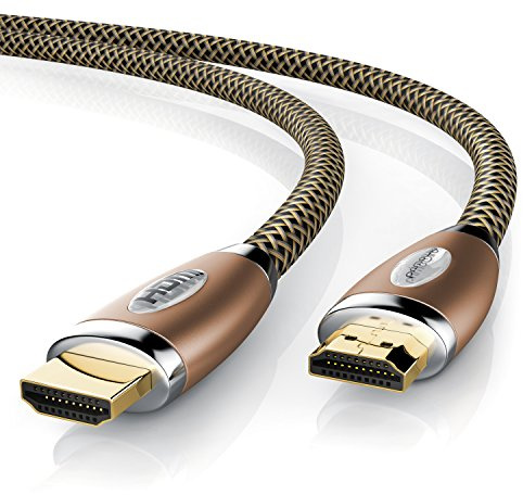 CSL - 10m Premium HDMI Kabel 2.0b UHD 4k - High Speed with Ethernet - HDMI 2.0b 2.0a 2.0 1.4a - 4K Ultra HD 2160p Full HD 1080p - Kabel 3 Fach geschirmt - 3D ARC CEC - Kupfer Design