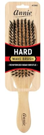 Annie Hard Wave Boar & Nylon Bristle Brush Light Brown