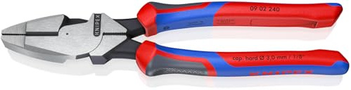 Knipex 09 02 240 9,5-tums ultrahög hävstångstång Linemans tång, röd