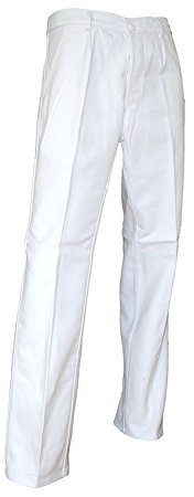 LMA 100144 PINCEAU Pantalon de peintre Braguette à Boutons, Blanc, Taille 38