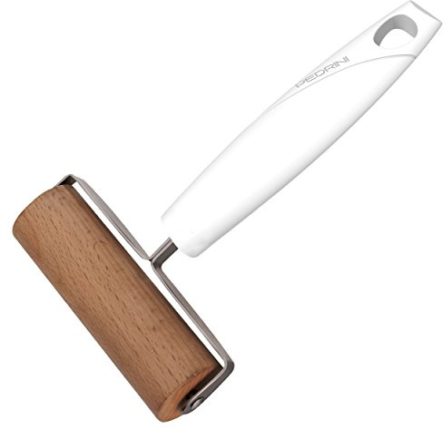 Pedrini Lillo Next Rullo per Pasta, Legno, Bianco, 26.5 x 11.5 x 3.6 cm